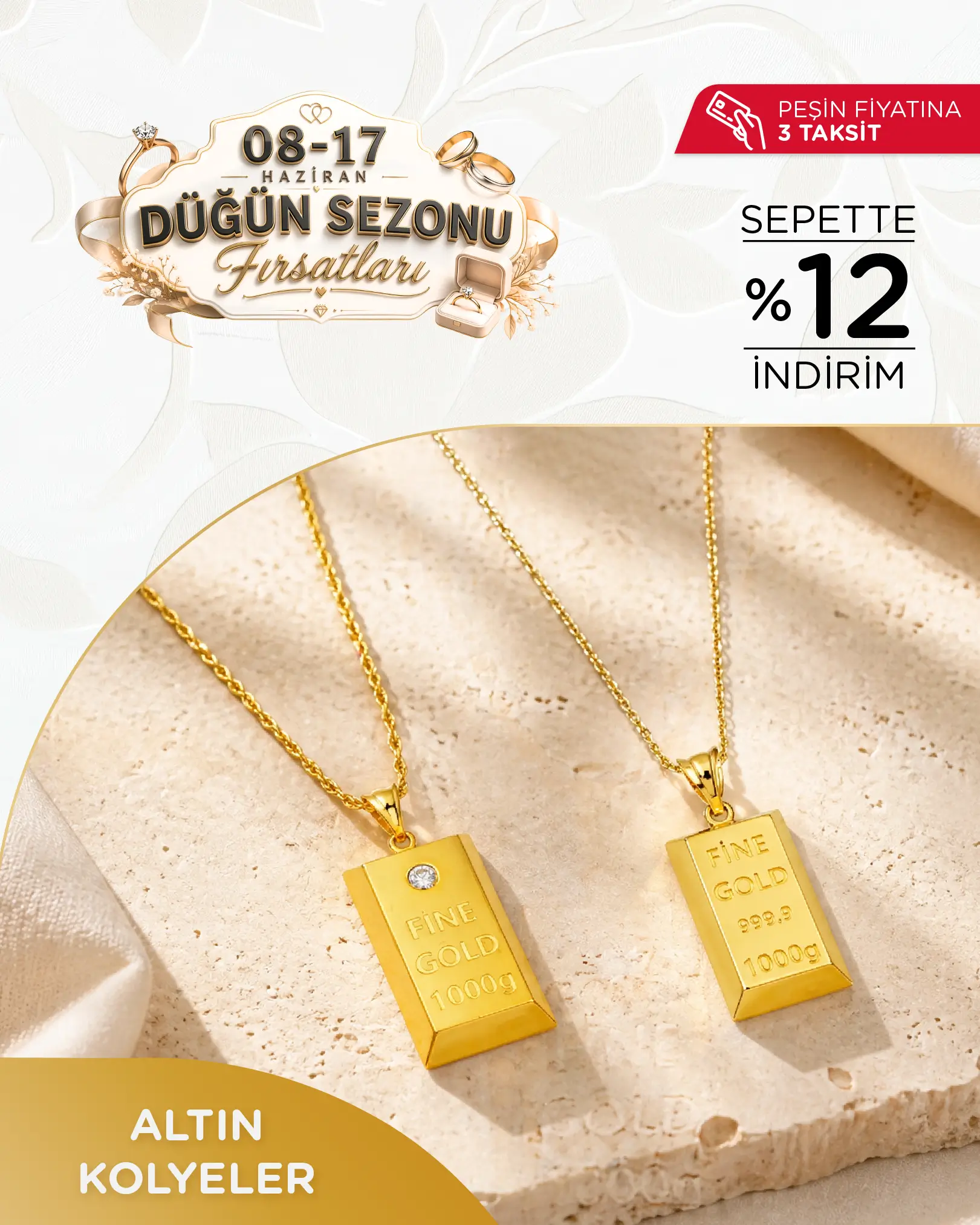 Düğün Sezonu Fırsatlarına Özel Altın Kolyeler