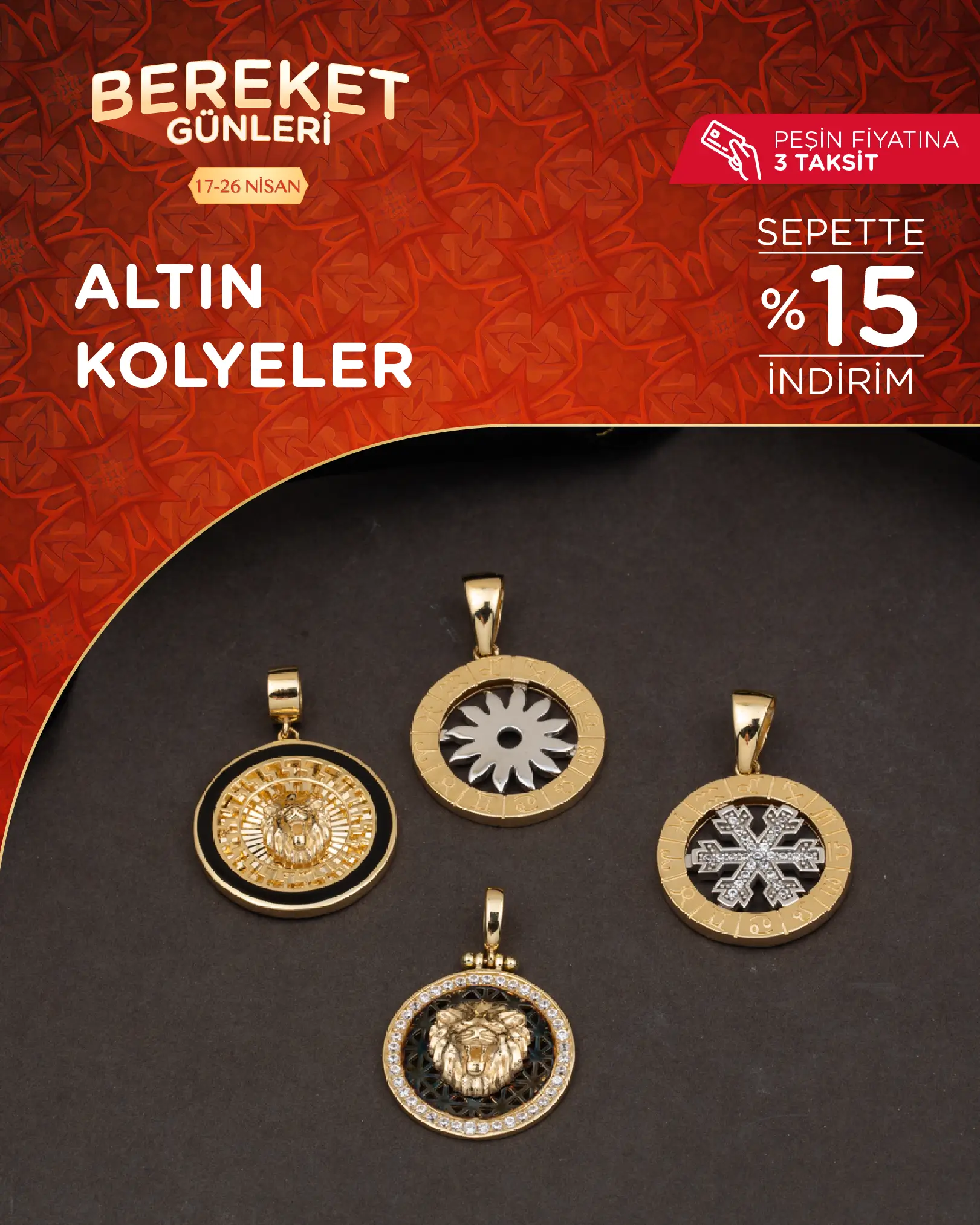 bereket gününe özel indirimli kolye uçları