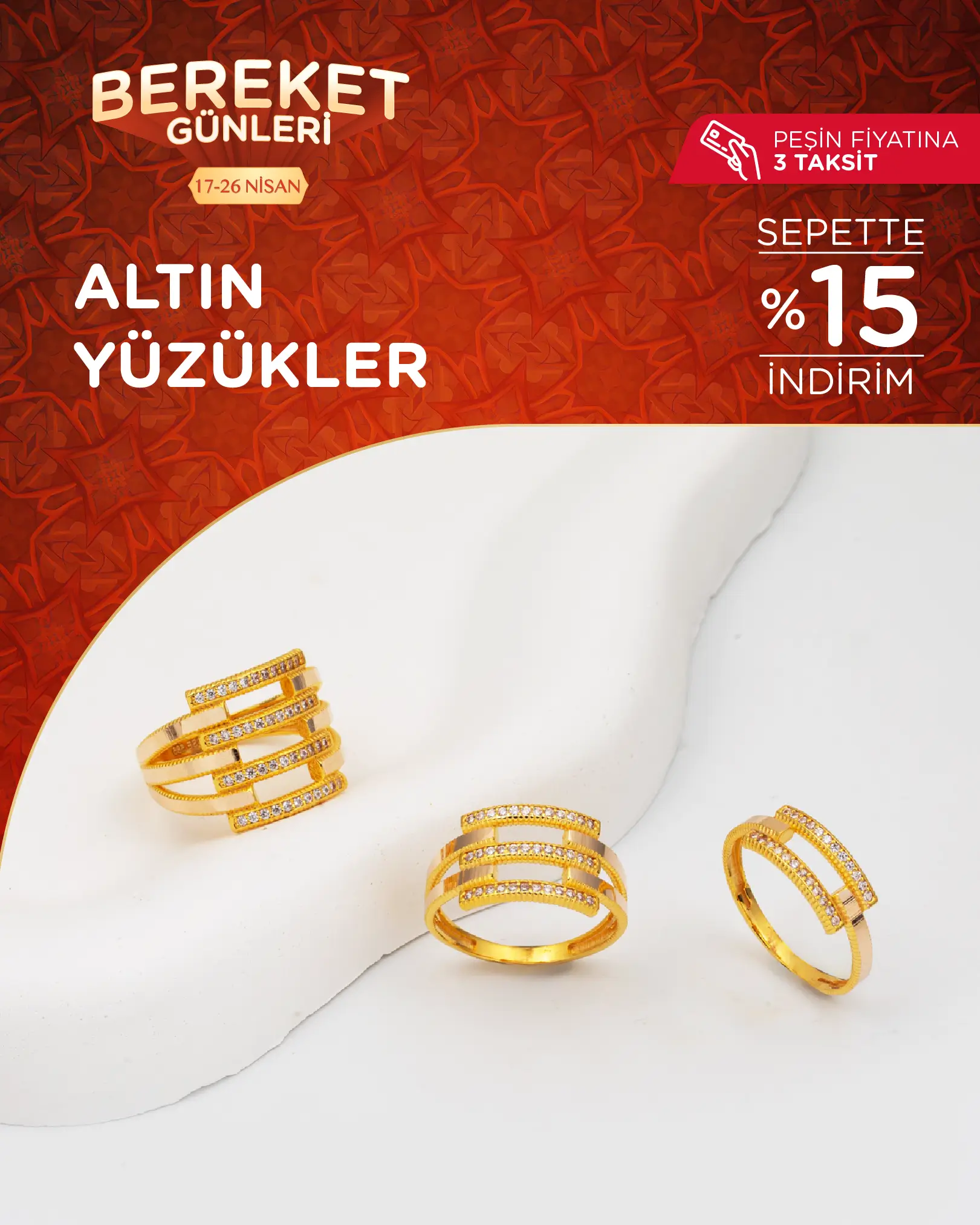 Bereket Günlerine Özel İndirimli Altın Yüzükler